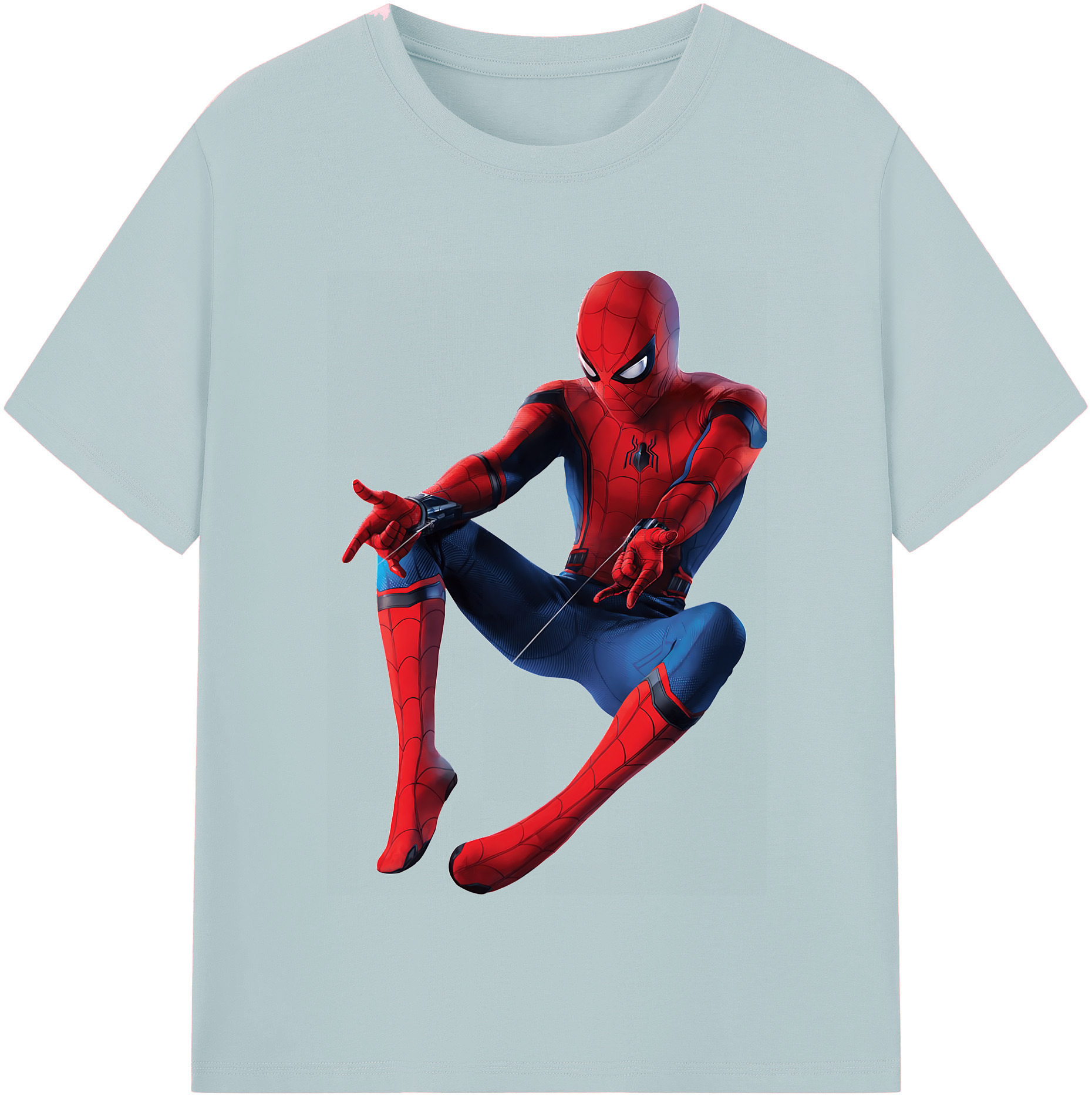 （画像用） Spider Man スパイダーマン 綿100％半袖Tシャツ（フロントプリント）